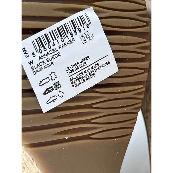 Clarks Women's Annadel Parker Black Suede Cork Wedge Platform Sandal Sz 7.5M New - Picture 5 of 16